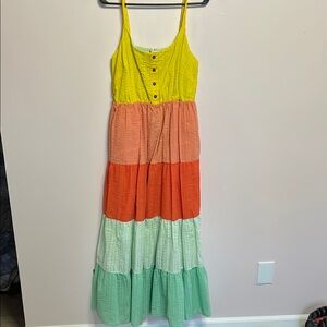 Colorful Tiered Maxi Dress